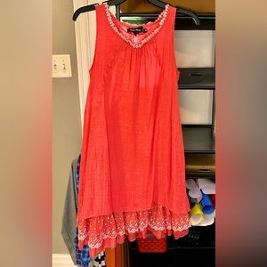 Urban Mango Medium Coral Sleeveless Dress.